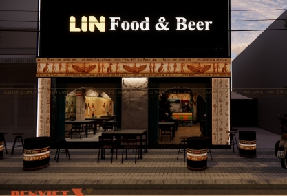 THIẾT KẾ NHÀ HÀNG LIN FOOD & BEER
